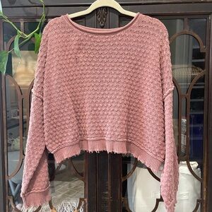 Urban Outfitters Textured Mauve Sweater